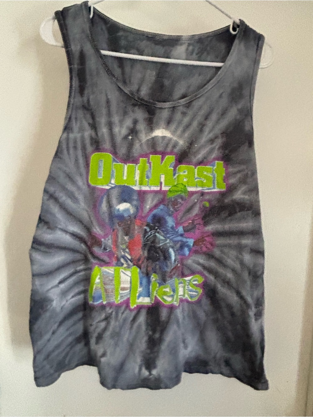 OutKast All Illers Graphic Tie-Dye Tank Top - Black/Grey